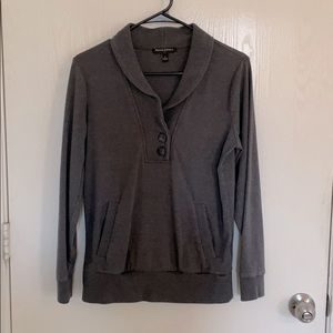 Dark Gray Banana Republic V-Neck Sweater